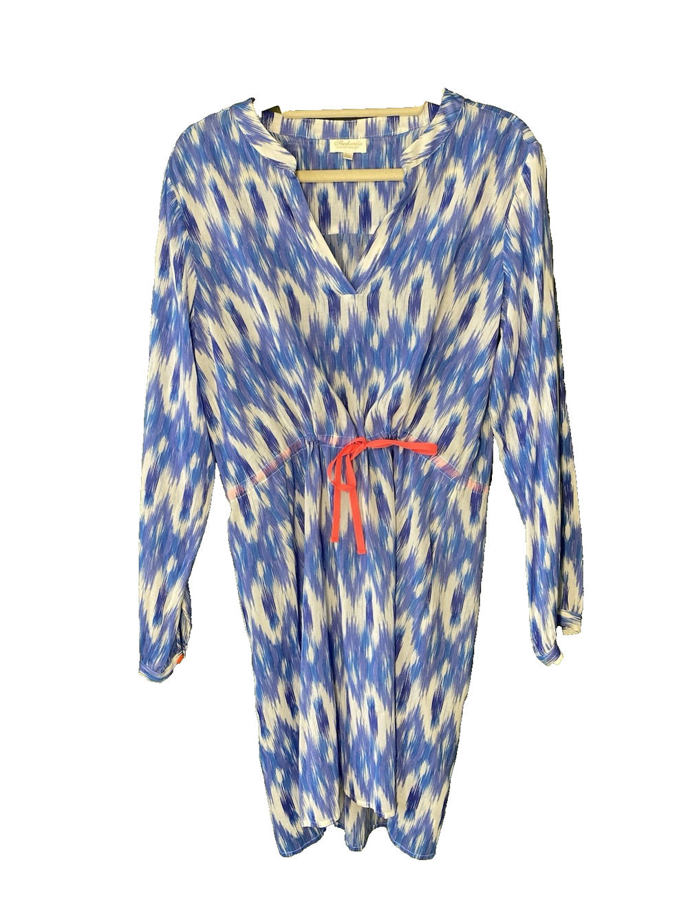 Shoshanna Swimwear Womens Medium NEW Blue Bikini Swimsuit Cover Up Tunic Dress